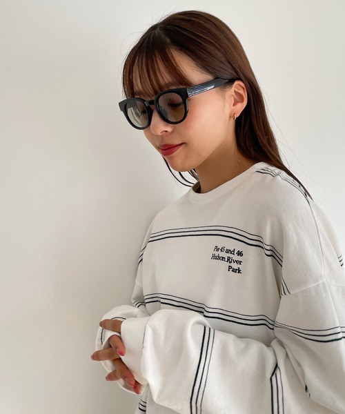 CANAL JEAN(キャナルジーン)の「Dume TRACYボストンカラーサングラス(サングラス・レディース・ブラック/ブラウン/グレー・ONE SIZE)」の9枚目の写真