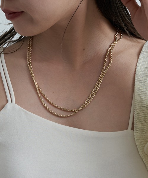 COLONY 2139（コロニートゥーワンスリーナイン）の「2連ロープチェーンネックレス（ネックレス・レディース・シルバー/ゴールド・FREE）」の17枚目の写真
