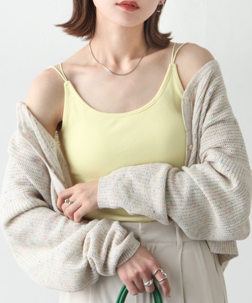 Chillfar（チルファー）の「パット付きキャミソール（キャミソール・レディース・グレイッシュベージュ/アイボリー/ブラック/レモンイエロー/オレンジ・FREE）」の5枚目の写真