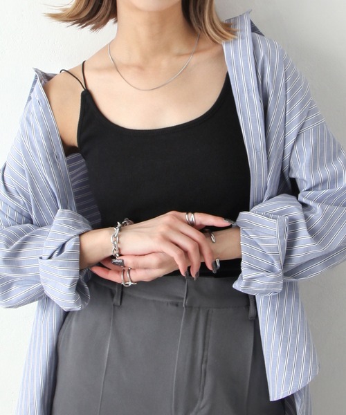 Chillfar（チルファー）の「パット付きキャミソール（キャミソール・レディース・グレイッシュベージュ/アイボリー/ブラック/レモンイエロー/オレンジ・FREE）」の3枚目の写真