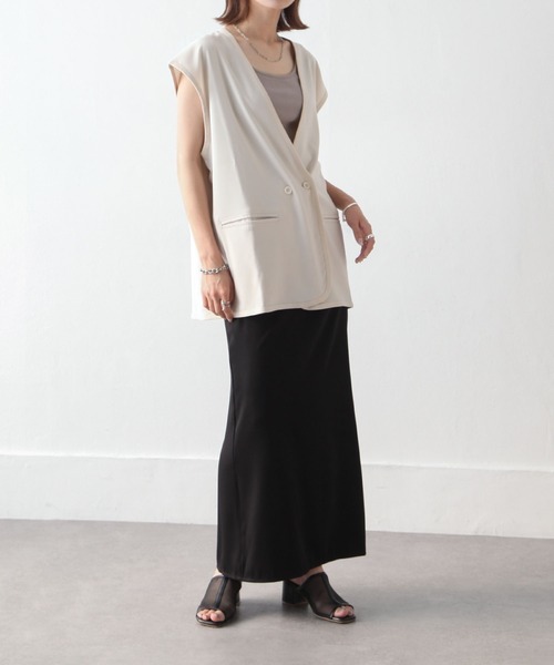 Chillfar（チルファー）の「パット付きキャミソール（キャミソール・レディース・グレイッシュベージュ/アイボリー/ブラック/レモンイエロー/オレンジ・FREE）」の8枚目の写真