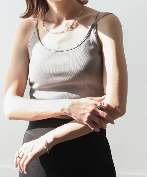 Chillfar（チルファー）の「パット付きキャミソール（キャミソール・レディース・グレイッシュベージュ/アイボリー/ブラック/レモンイエロー/オレンジ・FREE）」の20枚目の写真