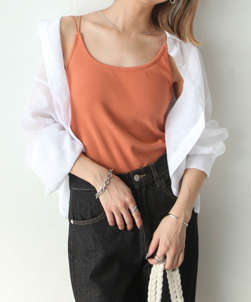 Chillfar（チルファー）の「パット付きキャミソール（キャミソール・レディース・グレイッシュベージュ/アイボリー/ブラック/レモンイエロー/オレンジ・FREE）」の10枚目の写真