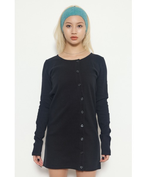 LAGUA GEM(ラグアジェム)の「USEFUL CUT ミニワンピース(ワンピース・レディース・ライトカーキ/杢グレー/ブラック・SMALL/MEDIUM)」の15枚目の写真