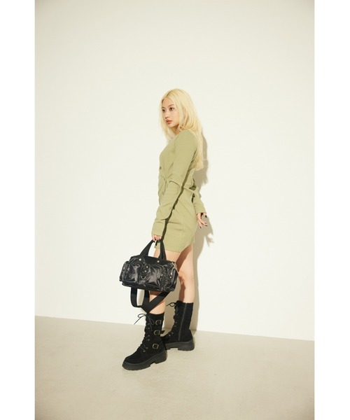 【関税込み】Gimaguas ベージュ Gatt ミニワンピース LAGUA GEM | SIDE GATHER HOODIE ミニワンピース (ワンピース