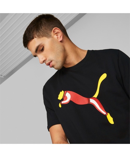 PUMA（プーマ）の「PUMA プーマ メンズ グラフィックス ICONIC CAT Tシャツ（Tシャツ/カットソー・メンズ・ブラック/ホワイト/レッド・SMALL/X-SMALL/X-LARGE/LARGE/MEDIUM）」の4枚目の写真