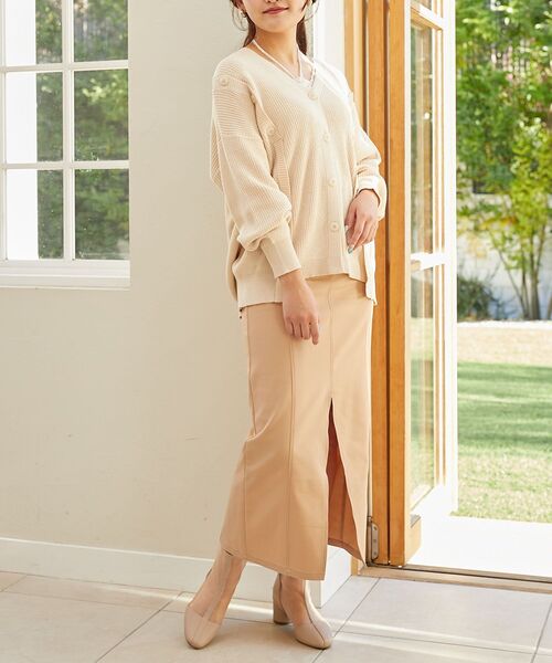 MAJESTIC LEGON（マジェスティックレゴン）の「ストレッチタイトスカート（スカート・レディース・ネイビー/ベージュ/アイボリー・SMALL/MEDIUM）」の12枚目の写真