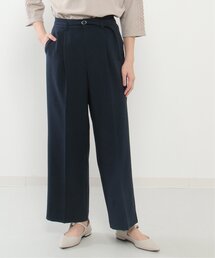 【セットアップ対応】リネンライクセミワイドパンツ