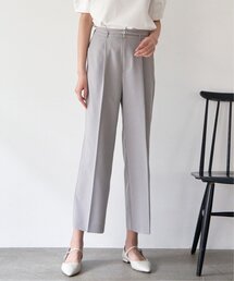 【セットアップ対応】リネンライクセミワイドパンツ