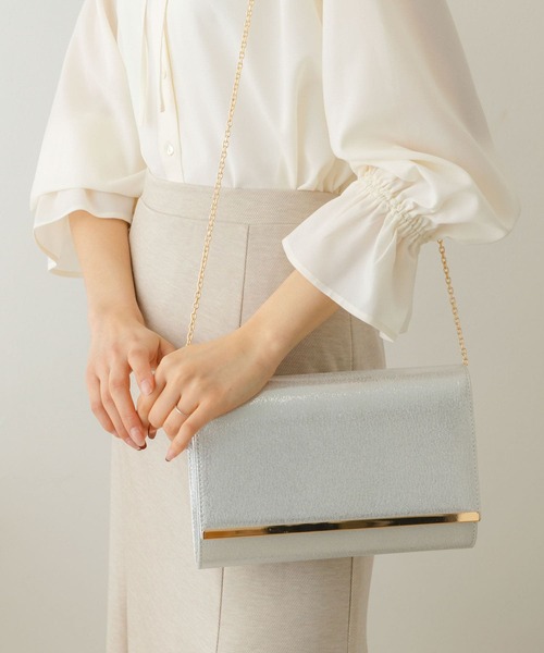 RODE SKO（ロデスコ）の「サブバッグ付3WAYパーティクラッチ（クラッチバッグ・レディース・シルバー/ゴールド/グレー・ONE）」の3枚目の写真