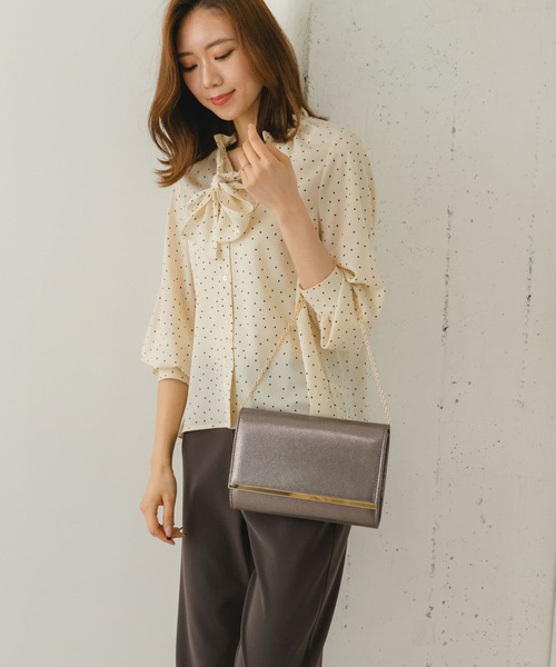 RODE SKO（ロデスコ）の「サブバッグ付3WAYパーティクラッチ（クラッチバッグ・レディース・シルバー/ゴールド/グレー・ONE）」の15枚目の写真