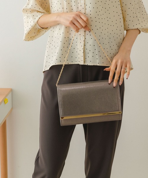 RODE SKO（ロデスコ）の「サブバッグ付3WAYパーティクラッチ（クラッチバッグ・レディース・シルバー/ゴールド/グレー・ONE）」の17枚目の写真