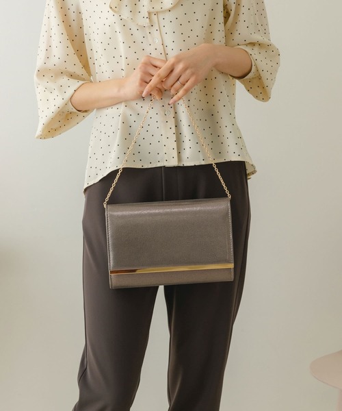 RODE SKO（ロデスコ）の「サブバッグ付3WAYパーティクラッチ（クラッチバッグ・レディース・シルバー/ゴールド/グレー・ONE）」の14枚目の写真