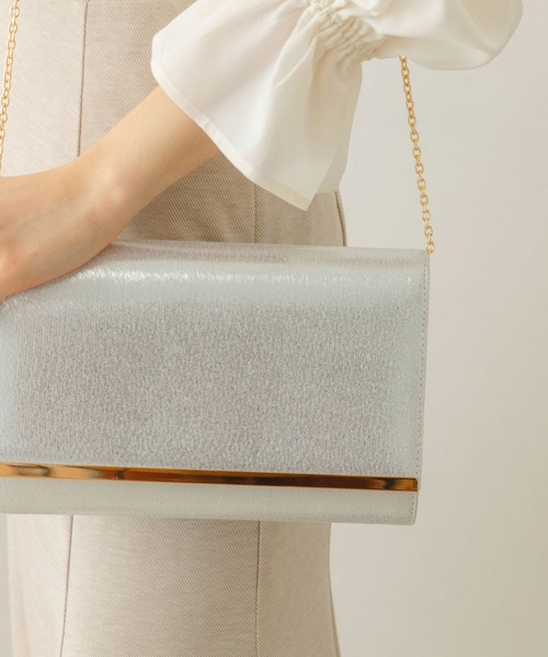 RODE SKO（ロデスコ）の「サブバッグ付3WAYパーティクラッチ（クラッチバッグ・レディース・シルバー/ゴールド/グレー・ONE）」の7枚目の写真