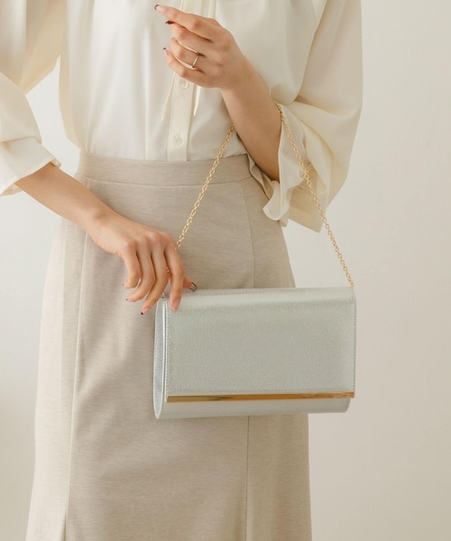 RODE SKO（ロデスコ）の「サブバッグ付3WAYパーティクラッチ（クラッチバッグ・レディース・シルバー/ゴールド/グレー・ONE）」の13枚目の写真