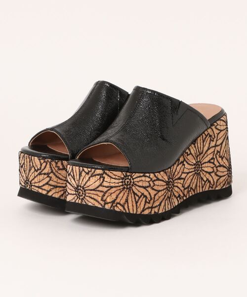 YOSUKE（ヨースケ）の「「YOSUKE/ヨースケ」厚底フラットサンダル（サンダル・レディース・ブラックミックス/グリーン系その他/レッド系その他/ブラック/ベージュ系その他/ブラック系その他・S/M/L/LL）」の4枚目の写真