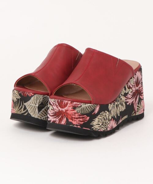 YOSUKE（ヨースケ）の「「YOSUKE/ヨースケ」厚底フラットサンダル（サンダル・レディース・ブラックミックス/グリーン系その他/レッド系その他/ブラック/ベージュ系その他/ブラック系その他・S/M/L/LL）」の6枚目の写真