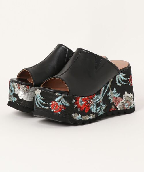 YOSUKE（ヨースケ）の「「YOSUKE/ヨースケ」厚底フラットサンダル（サンダル・レディース・ブラックミックス/グリーン系その他/レッド系その他/ブラック/ベージュ系その他/ブラック系その他・S/M/L/LL）」の3枚目の写真