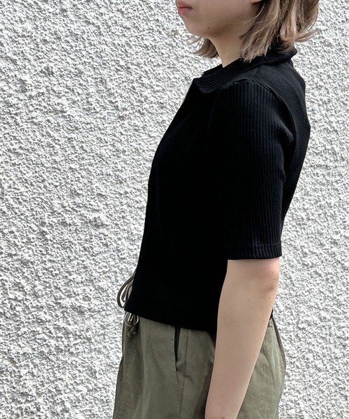 one way(ワンウェイ)の「Wファスナーテレコトップス(Tシャツ/カットソー・レディース・ブルー/グリーン/ブラック/ホワイト/ライトグリーン/オレンジ・FREE)」の10枚目の写真