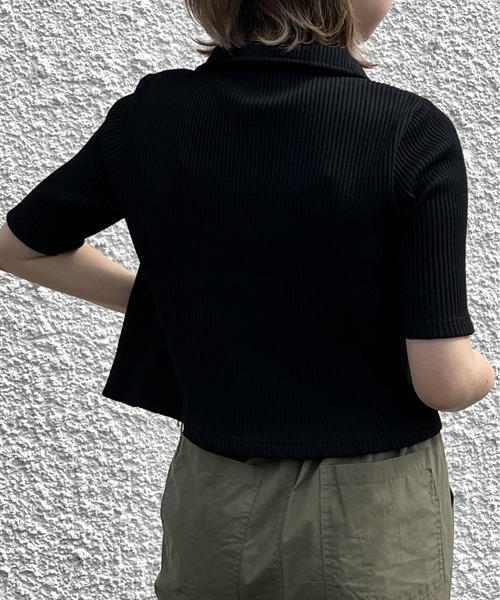 one way(ワンウェイ)の「Wファスナーテレコトップス(Tシャツ/カットソー・レディース・ブルー/グリーン/ブラック/ホワイト/ライトグリーン/オレンジ・FREE)」の18枚目の写真