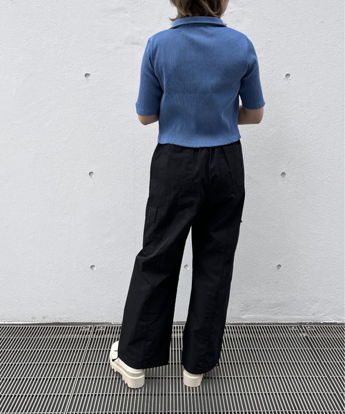 one way(ワンウェイ)の「Wファスナーテレコトップス(Tシャツ/カットソー・レディース・ブルー/グリーン/ブラック/ホワイト/ライトグリーン/オレンジ・FREE)」の21枚目の写真