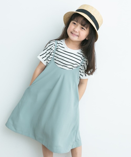 URBAN RESEARCH DOORS(アーバンリサーチドアーズ)の「エステルツイルキャミワンピース(KIDS)(ワンピース・キッズ・ブルー/ネイビー・105/120/135)」の1枚目の写真