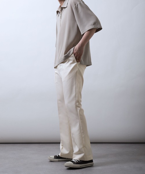 ZIP FIVE(ジップファイブ)の「【ZIP FIVE】センタープレスフレアパンツ/ブーツカットフレアカラースラックス(スラックス・メンズ・チャコール/ネイビー/オフホワイト/グリーン/ベージュ/ブラック/グレイッシュブルー/グレイッシュベージュ・MEDIUM/X-LARGE/LARGE)」の11枚目の写真