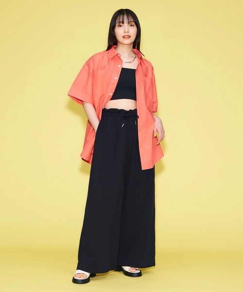 FOREVER 21(フォーエバー トゥエンティーワン)の「【STREET】ダブルポケットBIGシャツ(シャツ/ブラウス・レディース・レッド/ホワイト/ブルー・FREE)」の7枚目の写真