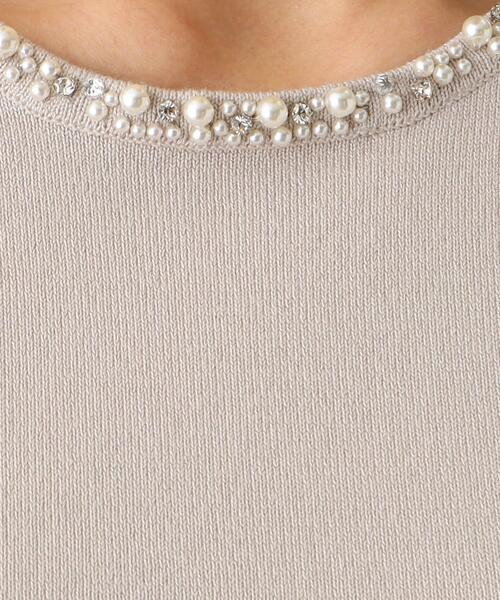 index（インデックス）の「◆ドッキングスリーブ ビジューネックニット（ニット/セーター・レディース・イエロー系その他/ホワイト系/ライトブルー/ライトグレー/ネイビー・36/38/42/40）」の14枚目の写真