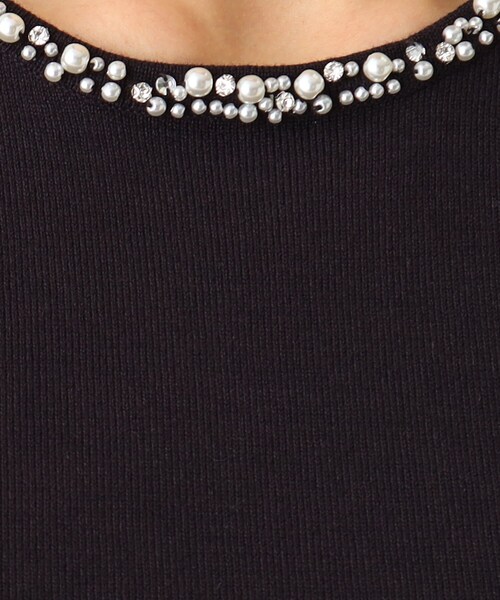 index（インデックス）の「◆ドッキングスリーブ ビジューネックニット（ニット/セーター・レディース・イエロー系その他/ホワイト系/ライトブルー/ライトグレー/ネイビー・36/38/42/40）」の17枚目の写真