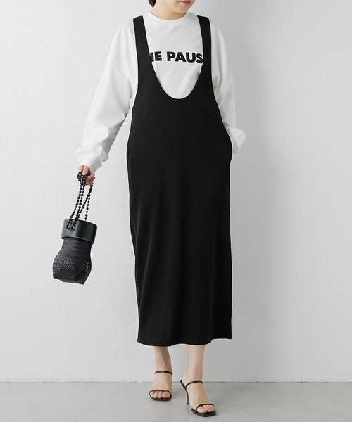 Whim Gazette(ウィムガゼット)の「【THE PAUSE】2WAYジャンパースカート(ワンピース・レディース・ブラック・FREE)」の17枚目の写真