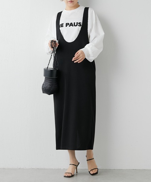 Whim Gazette(ウィムガゼット)の「【THE PAUSE】2WAYジャンパースカート(ワンピース・レディース・ブラック・FREE)」の11枚目の写真