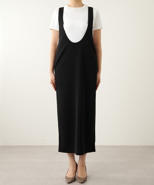 Whim Gazette(ウィムガゼット)の「【THE PAUSE】2WAYジャンパースカート(ワンピース・レディース・ブラック・FREE)」の18枚目の写真