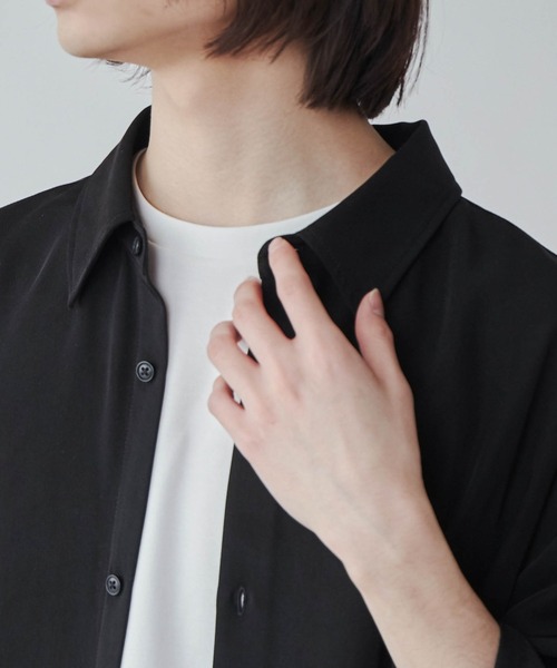 LUCY（ルーシー）の「LUCY/【セットアップ対応】トロミ BIGシャツ（シャツ/ブラウス・メンズ・ブラック/ダークグレー/ブルー系その他/パープル/ダークブラウン・MEDIUM/LARGE）」の8枚目の写真