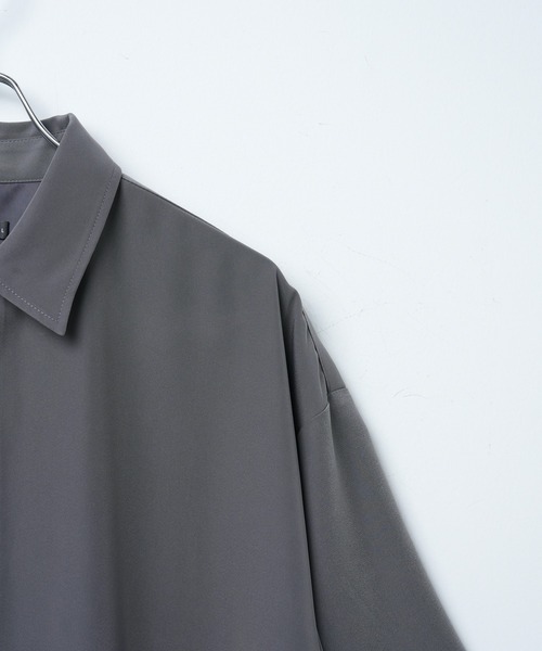 LUCY（ルーシー）の「LUCY/【セットアップ対応】トロミ BIGシャツ（シャツ/ブラウス・メンズ・ブラック/ダークグレー/ブルー系その他/パープル/ダークブラウン・MEDIUM/LARGE）」の17枚目の写真