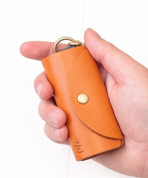 栃木レザーバイカラーデザイン3連キーケース（キーケース/キー