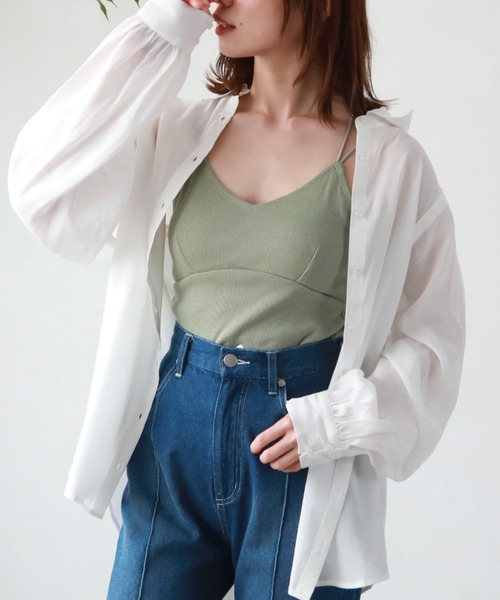 archives（アルシーヴ）の「マルチＷＡＹ袖取外しシャツ（シャツ/ブラウス・レディース・オフホワイト/ブラック/ラベンダー/ミント・MEDIUM）」の5枚目の写真