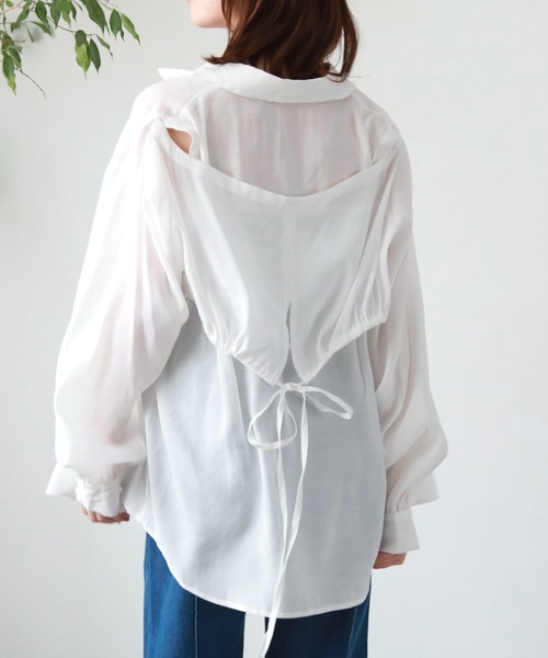 archives（アルシーヴ）の「マルチＷＡＹ袖取外しシャツ（シャツ/ブラウス・レディース・オフホワイト/ブラック/ラベンダー/ミント・MEDIUM）」の20枚目の写真