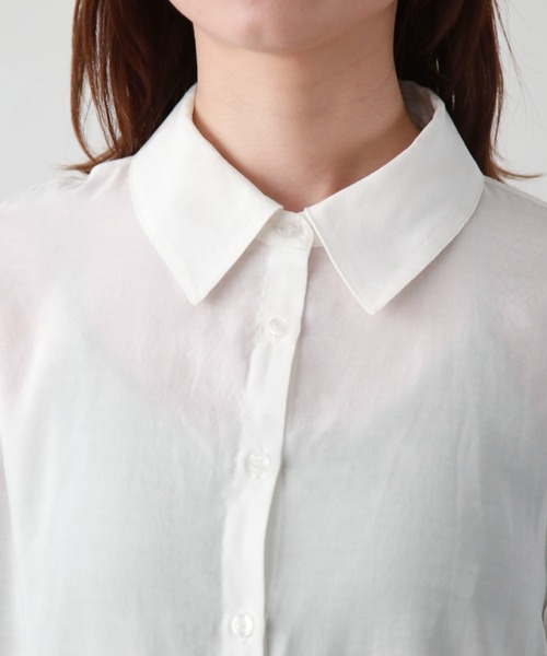 archives（アルシーヴ）の「マルチＷＡＹ袖取外しシャツ（シャツ/ブラウス・レディース・オフホワイト/ブラック/ラベンダー/ミント・MEDIUM）」の9枚目の写真