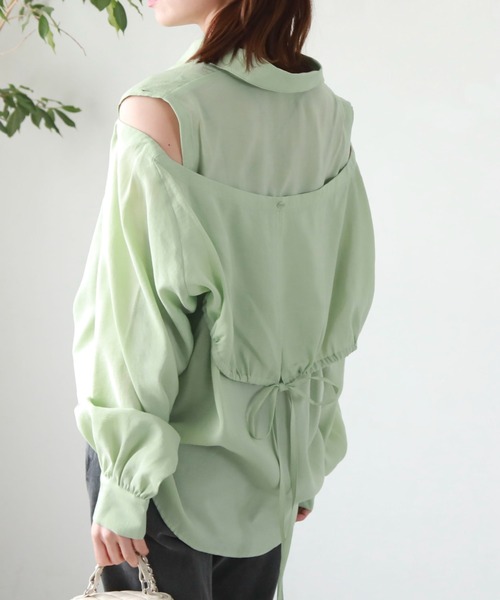 archives（アルシーヴ）の「マルチＷＡＹ袖取外しシャツ（シャツ/ブラウス・レディース・オフホワイト/ブラック/ラベンダー/ミント・MEDIUM）」の21枚目の写真