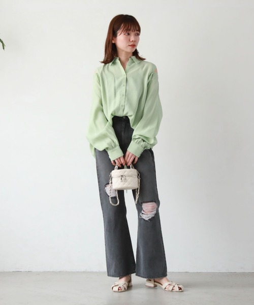 archives（アルシーヴ）の「マルチＷＡＹ袖取外しシャツ（シャツ/ブラウス・レディース・オフホワイト/ブラック/ラベンダー/ミント・MEDIUM）」の17枚目の写真