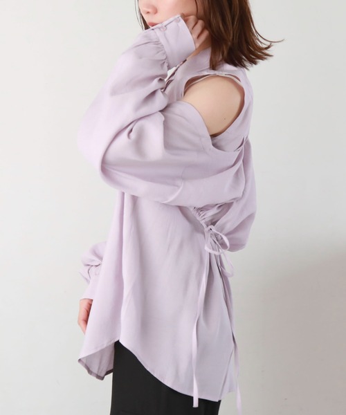 archives（アルシーヴ）の「マルチＷＡＹ袖取外しシャツ（シャツ/ブラウス・レディース・オフホワイト/ブラック/ラベンダー/ミント・MEDIUM）」の7枚目の写真