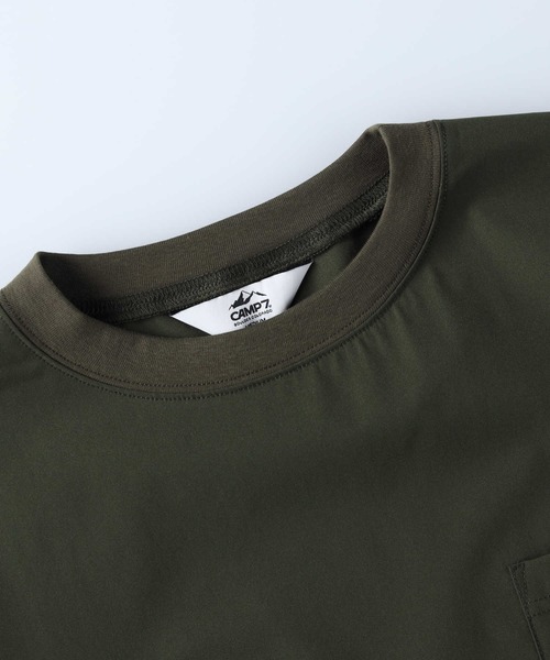 CAMP7(キャンプセブン)の「【CAMP7】ロゴ刺繍Tシャツ / UVカット(Tシャツ/カットソー・レディース・カーキブラウン/グレー/ブラック・M/L)」の12枚目の写真