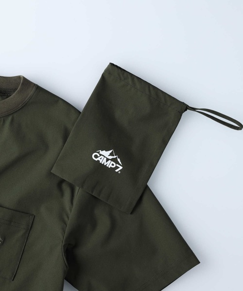 CAMP7(キャンプセブン)の「【CAMP7】ロゴ刺繍Tシャツ / UVカット(Tシャツ/カットソー・レディース・カーキブラウン/グレー/ブラック・M/L)」の6枚目の写真