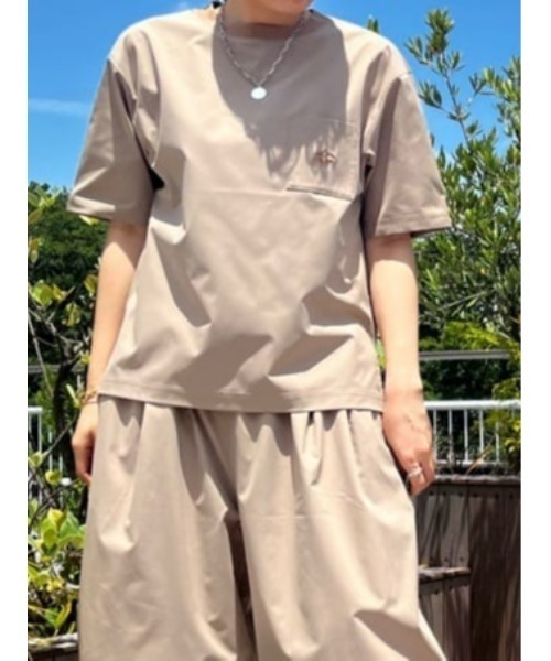 CAMP7(キャンプセブン)の「【CAMP7】ロゴ刺繍Tシャツ / UVカット(Tシャツ/カットソー・レディース・カーキブラウン/グレー/ブラック・M/L)」の16枚目の写真