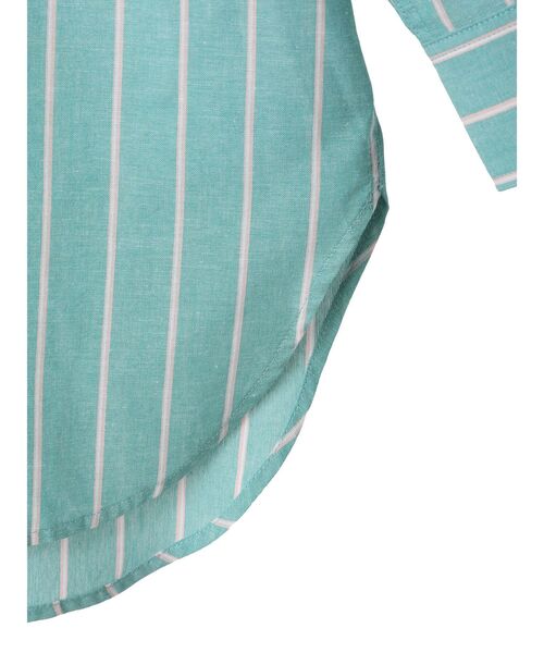 Green　Parks（グリーンパークス）の「麻混オーバーサイズシャツチュニック（チュニック・レディース・グリーン系その他3/ピンク系その他/オフホワイト/サックスブルー・FREE）」の20枚目の写真