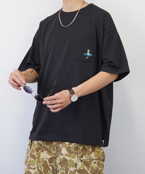 FUNALIVE（ファンアライブ）の「bearded man 刺繍Tシャツ（Tシャツ/カットソー・メンズ・B/ホワイト/グリーン/ピンク/ライトブラック/その他2/その他3/A/C/その他4/その他1/D/モカ/サックスブルー/ブラック/ホワイト系・LL/L/M）」の20枚目の写真