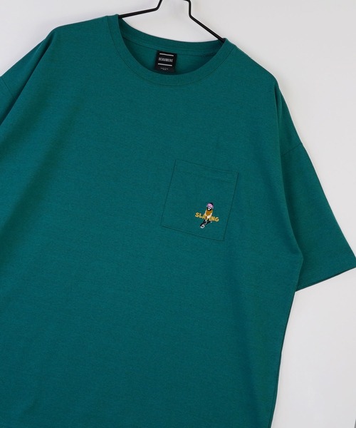 FUNALIVE（ファンアライブ）の「bearded man 刺繍Tシャツ（Tシャツ/カットソー・メンズ・B/ホワイト/グリーン/ピンク/ライトブラック/その他2/その他3/A/C/その他4/その他1/D/モカ/サックスブルー/ブラック/ホワイト系・LL/L/M）」の22枚目の写真