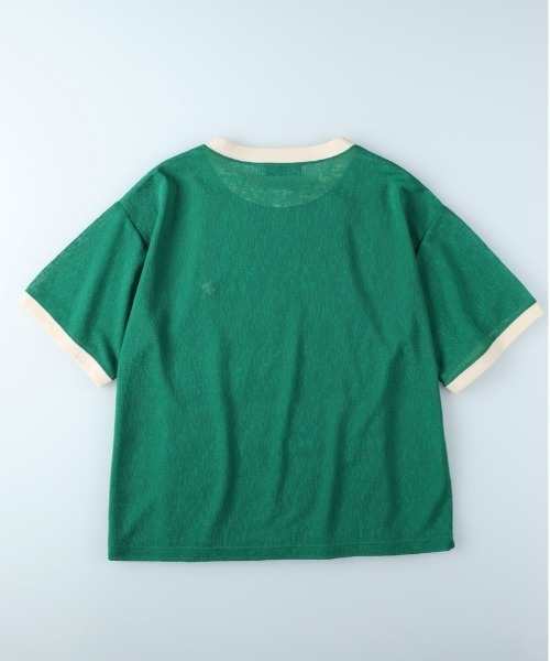 BEVERLY HILLS POLO CLUB(ビバリーヒルズポロクラブ)の「【BEVERLY HILLS POLO CLUB】リンガーシアーニット(Tシャツ/カットソー・レディース・グリーン/オレンジ/ダークグレー・L/M)」の14枚目の写真