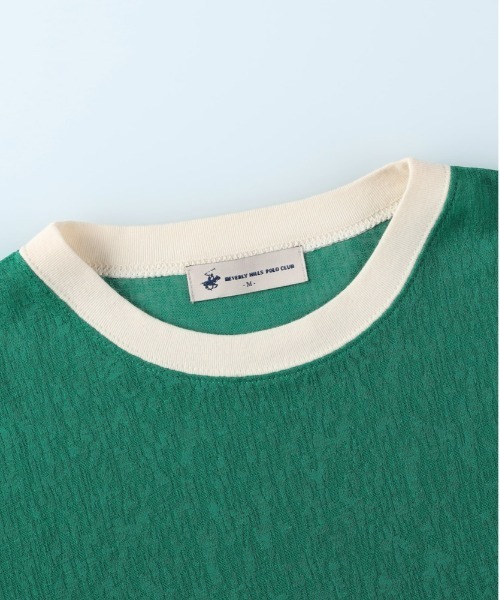 BEVERLY HILLS POLO CLUB(ビバリーヒルズポロクラブ)の「【BEVERLY HILLS POLO CLUB】リンガーシアーニット(Tシャツ/カットソー・レディース・グリーン/オレンジ/ダークグレー・L/M)」の15枚目の写真